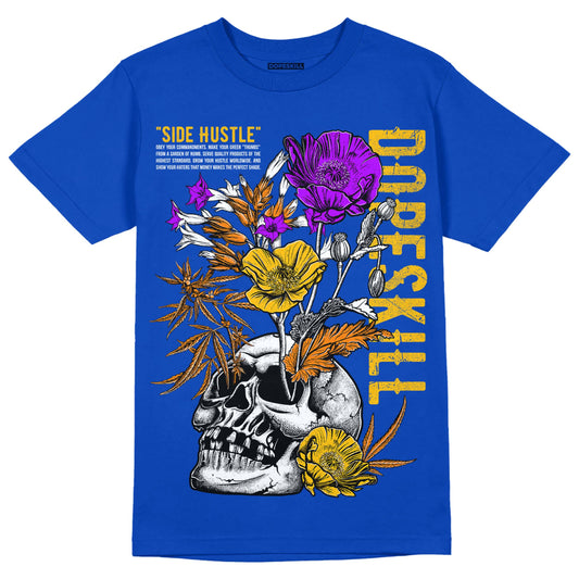 Royal Blue Sneakers DopeSkill Royal Blue T-shirt Side Hustle Graphic Streetwear