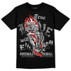 Jordan Spizike Low Bred DopeSkill T-Shirt True Love Will Kill You Graphic Streetwear - Black 