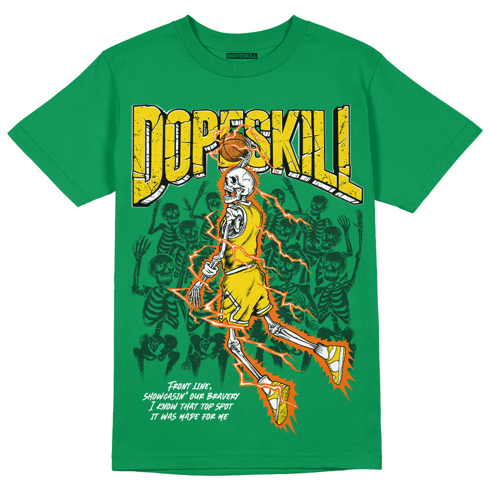 Green Sneakers DopeSkill Green T-shirt Thunder Dunk Graphic Streetwear 