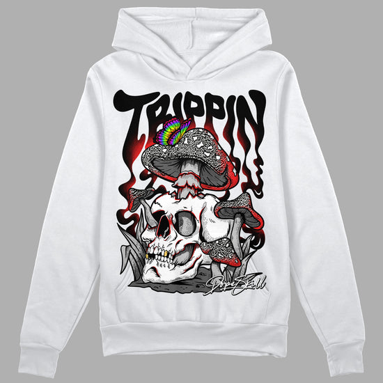 Jordan Spizike Low Bred DopeSkill Hoodie Sweatshirt Trippin Graphic Streetwear - White 