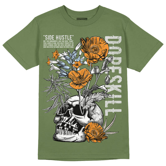 Jordan 5 "Olive" DopeSkill Olive T-shirt Side Hustle Graphic Streetwear
