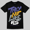 Jordan 4 Retro Lakers DopeSkill T-Shirt They Not Like Us Graphic Streetwear - Black