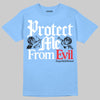 Vans Knu Stack Vintage Satin Dream Blue DopeSkill Blue T-shirt Protect Me From Evil Graphic Streetwear