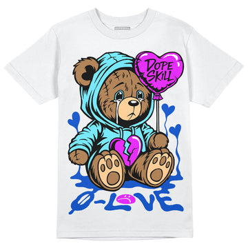 Dunk Low Argon DopeSkill T-Shirt Broken Bear Graphic Streetwear - White