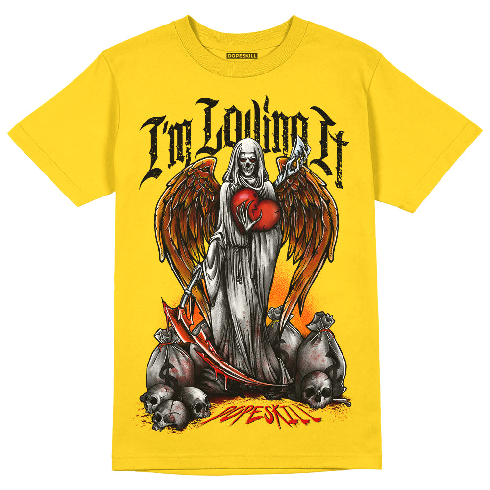 Jordan 6 “Yellow Ochre” DopeSkill Yellow T-shirt New I'm Loving It Graphic Streetwear