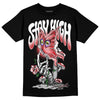Jordan 12 “Red Taxi” DopeSkill T-Shirt Stay High Graphic Streetwear - Black