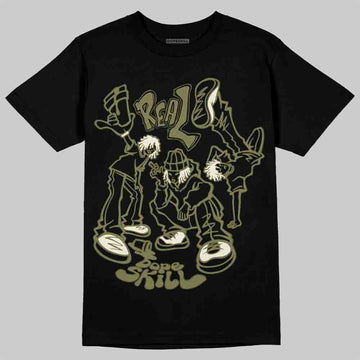Jordan 3 “Medium Olive” aka “Family Affair” DopeSkill T-Shirt Real Y2K Players Graphic Streetwear - Black