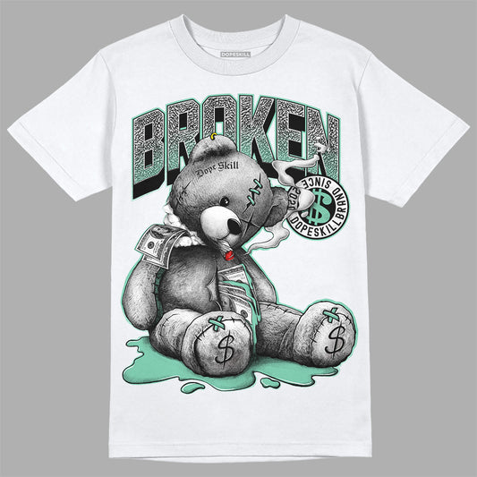 Jordan 3 "Green Glow" DopeSkill T-Shirt Sick Bear Graphic Streetwear - White 