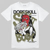 Travis Scott x Jordan 1 Medium Olive DopeSkill T-Shirt Stay It Busy Graphic Streetwear - White