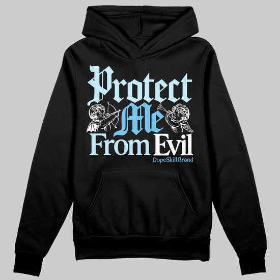 Jordan 11 Retro Legend Blue DopeSkill Hoodie Sweatshirt Protect Me From Evil Graphic Streetwear - Black