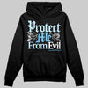 Jordan 11 Retro Legend Blue DopeSkill Hoodie Sweatshirt Protect Me From Evil Graphic Streetwear - Black