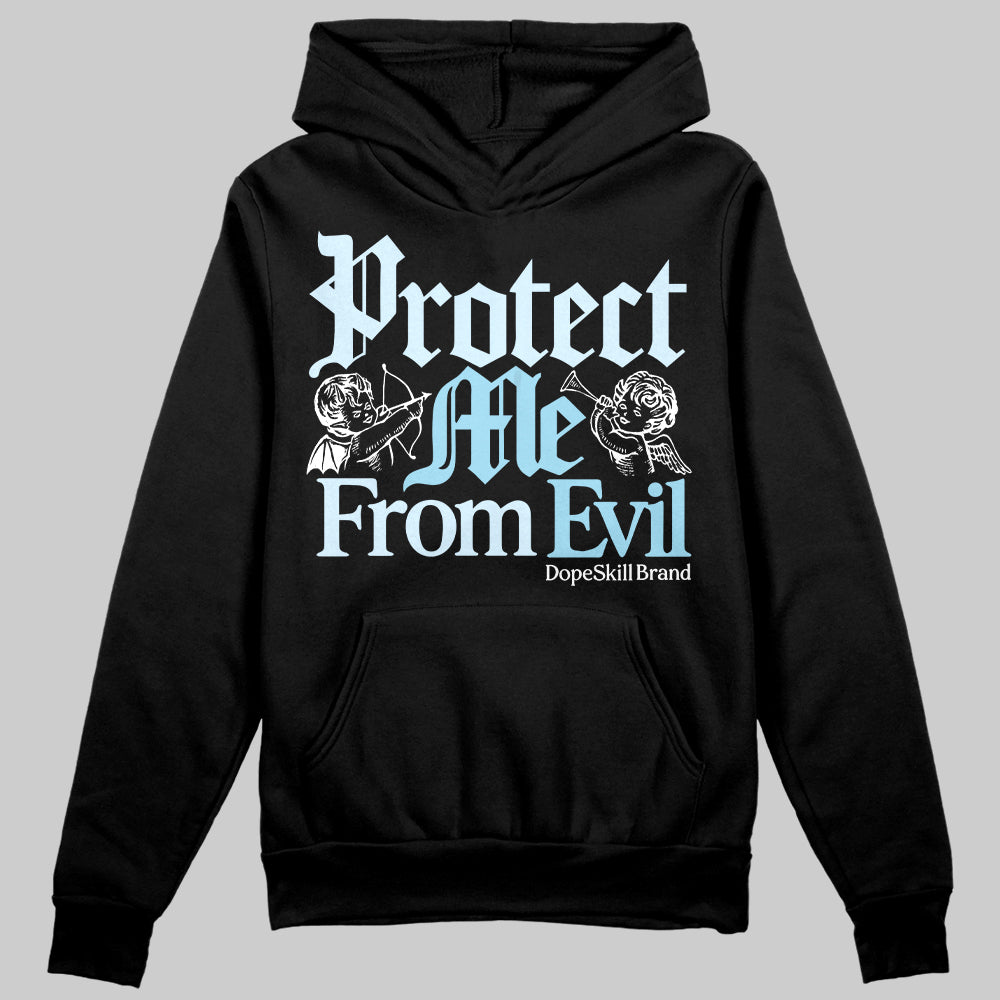 Vans Knu Stack Vintage Satin Dream Blue DopeSkill Hoodie Sweatshirt Protect Me From Evil Graphic Streetwear - Black