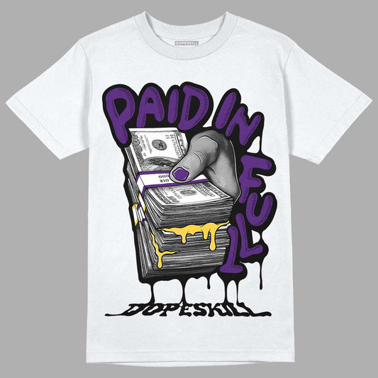 Jordan 12 “Field Purple” DopeSkill T-Shirt Paid In Full Graphic Streetwear - White
