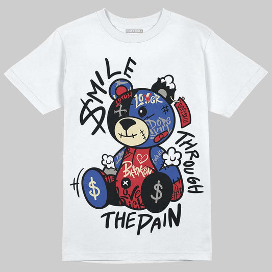 Jordan 4 “Rare Air” DopeSkill T-Shirt Smile Through The Pain Graphic Streetwear - White