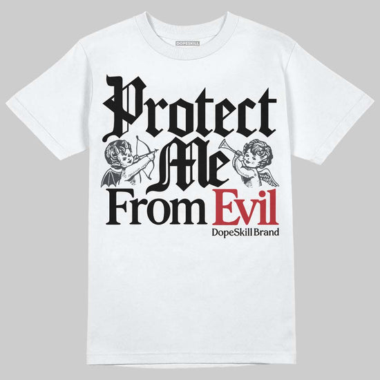 Jordan 3 Retro Black Cat DopeSkill T-Shirt Protect Me From Evil Graphic Streetwear - White