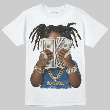 Jordan 1 Low OG “Storm Blue” DopeSkill T-Shirt Rich Youth Graphic Streetwear - White