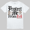 Jordan 9 'Olive' DopeSkill T-Shirt Protect Me From Evil Graphic Streetwear - White