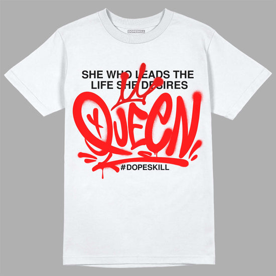 Jordan 1 Retro High OG "Satin Bred" DopeSkill T-Shirt Queen Graphic Streetwear - White