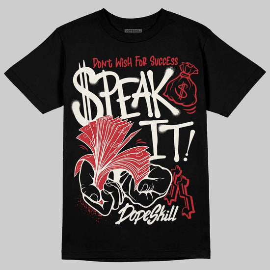 Jordan 4 “Flight Club” DopeSkill T-Shirt Speak It Graphic Streetwear - Black