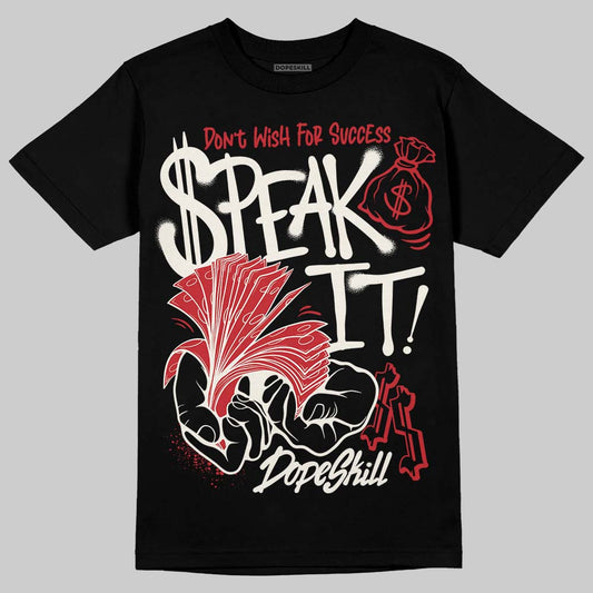 Jordan 4 “Flight Club” DopeSkill T-Shirt Speak It Graphic Streetwear - Black