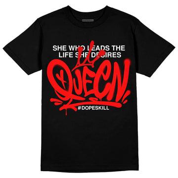 Jordan 1 Retro High OG "Satin Bred" DopeSkill T-Shirt Queen Graphic Streetwear - Black