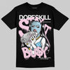 Jordan 1 Low SE Paw Print Pink Foam DopeSkill T-Shirt Stay It Busy Graphic Streetwear - Black