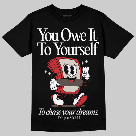 Adidas Samba OG Cloud White Better Scarlet Supplier Colour DopeSkill T-Shirt Owe It To Yourself Graphic Streetwear - Black