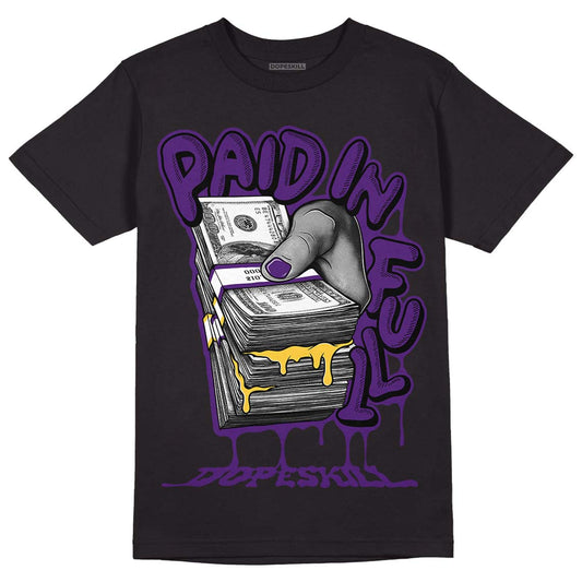 Jordan 12 “Field Purple” DopeSkill T-Shirt Paid In Full Graphic Streetwear - Black