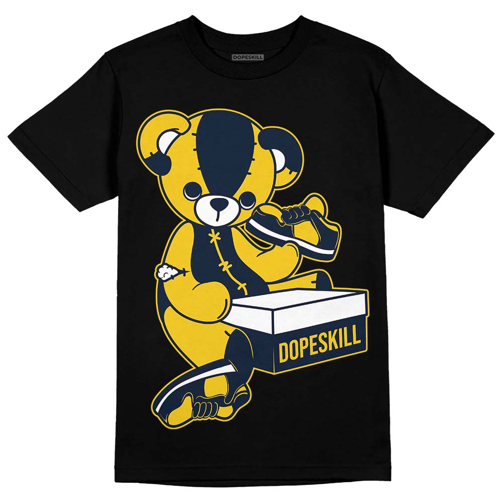 Dunk Low Vintage “Michigan” DopeSkill T-Shirt Sneakerhead BEAR Graphic Streetwear - Black