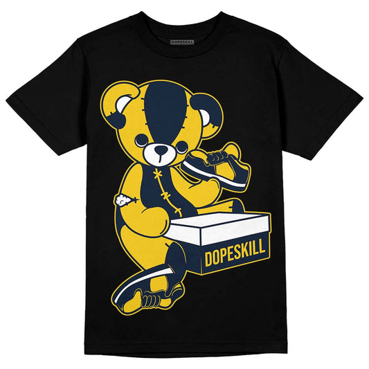 Dunk Low Vintage “Michigan” DopeSkill T-Shirt Sneakerhead BEAR Graphic Streetwear - Black