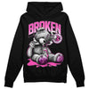 Jordan 4 GS “Hyper Violet” DopeSkill Hoodie Sweatshirt Sick Bear Graphic Streetwear - Black