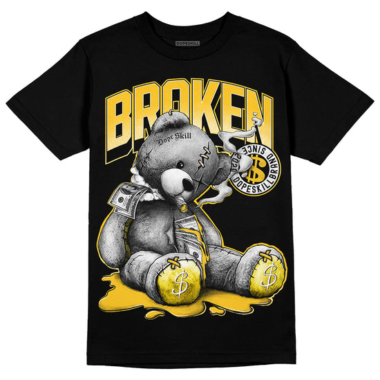 Jordan 4 Retro “Vivid Sulfur” DopeSkill T-Shirt Sick Bear Graphic Streetwear - Black 