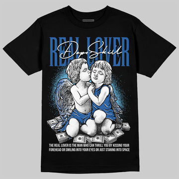 Jordan 12 “Blueberry” DopeSkill T-Shirt Real Lover Graphic Streetwear - Black