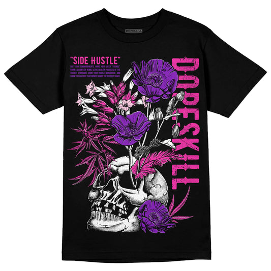 Pink Sneakers DopeSkill T-Shirt Side Hustle Graphic Streetwear - Black