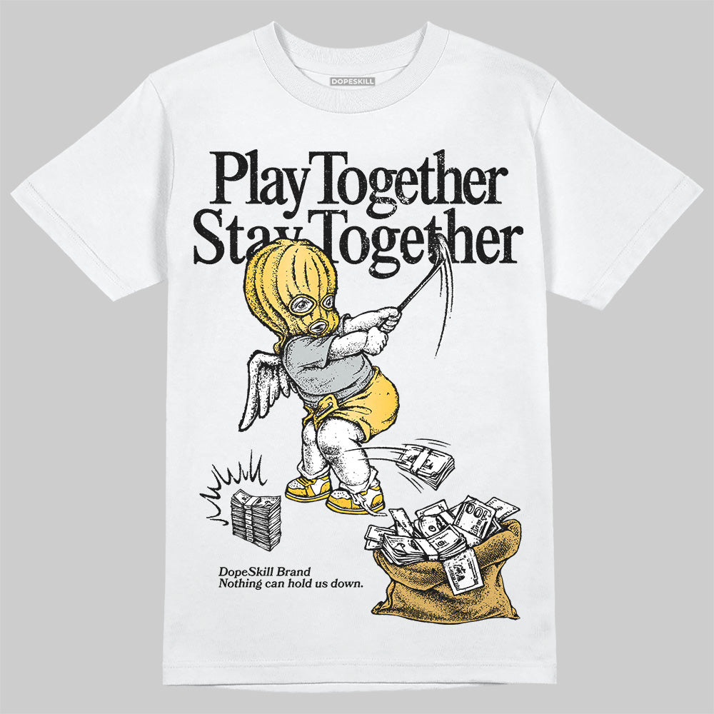 Jordan 12 "Phantom" DopeSkill T-Shirt Play together, Stay together Graphic Streetwear - White