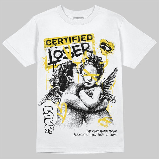 Jordan 4 Thunder DopeSkill T-Shirt Certified Lover Graphic Streetwear - White