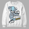 Jordan 13 “Blue Grey” DopeSkill Sweatshirt Sneakerhead BEAR Graphic Streetwear - White 