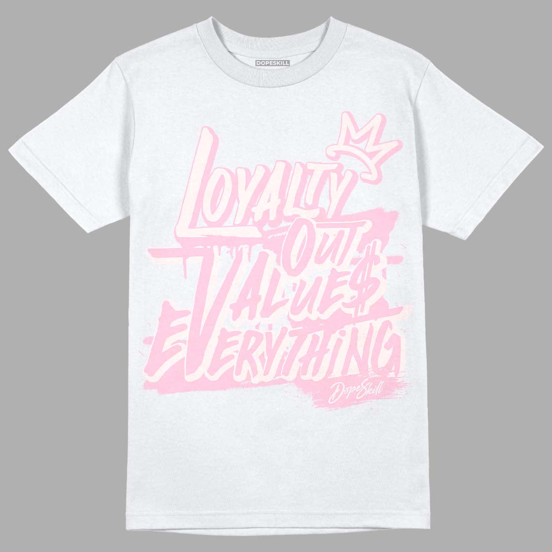 Dunk Low LX Pink Foam DopeSkill T-Shirt LOVE Graphic Streetwear - White