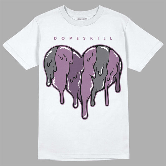 Jordan 2 “Mauve/Off-Noir” DopeSkill T-Shirt Slime Drip Heart Graphic Streetwear - White