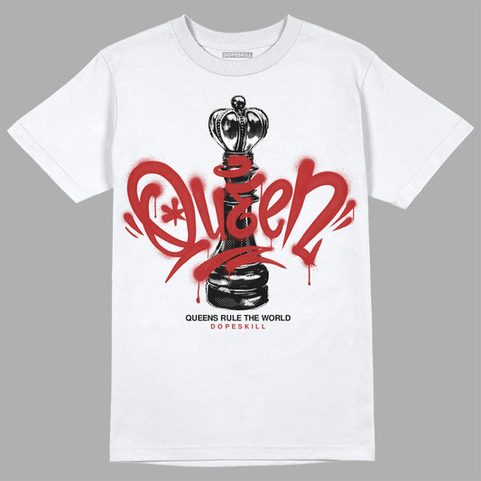 Jordan 14 "Black/White" DopeSkill T-Shirt Queen Chess Graphic Streetwear - White 