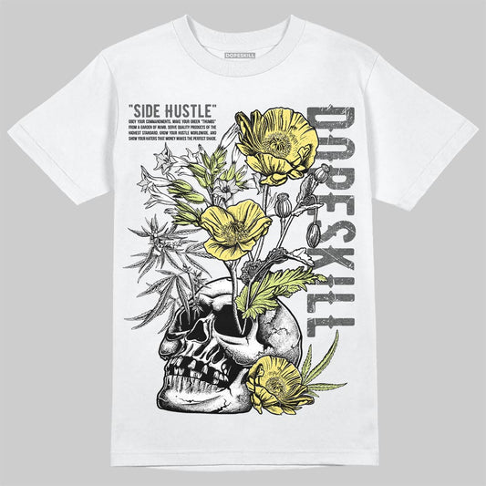 Jordan 4 GS “Light Lemon Twist” DopeSkill T-Shirt Side Hustle Graphic Streetwear - White