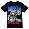 Royal Blue Sneakers DopeSkill T-Shirt Sick Bear Graphic Streetwear - Black