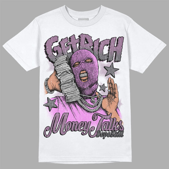 Jordan 2 “Mauve/Off-Noir” DopeSkill T-Shirt Get Rich Graphic Streetwear - White