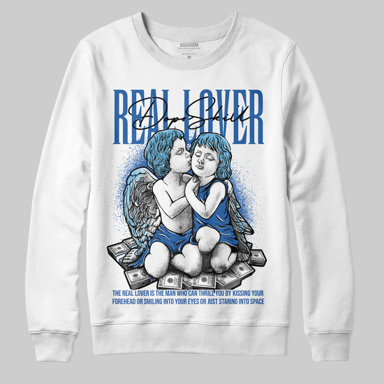 Jordan 12 “Blueberry” DopeSkill Sweatshirt Real Lover Graphic Streetwear - White