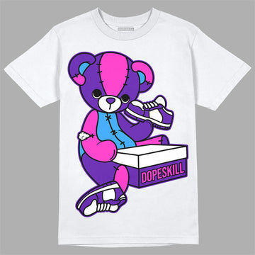 Dunk Low Championship Court Purple DopeSkill T-Shirt Sneakerhead BEAR Graphic Streetwear - White