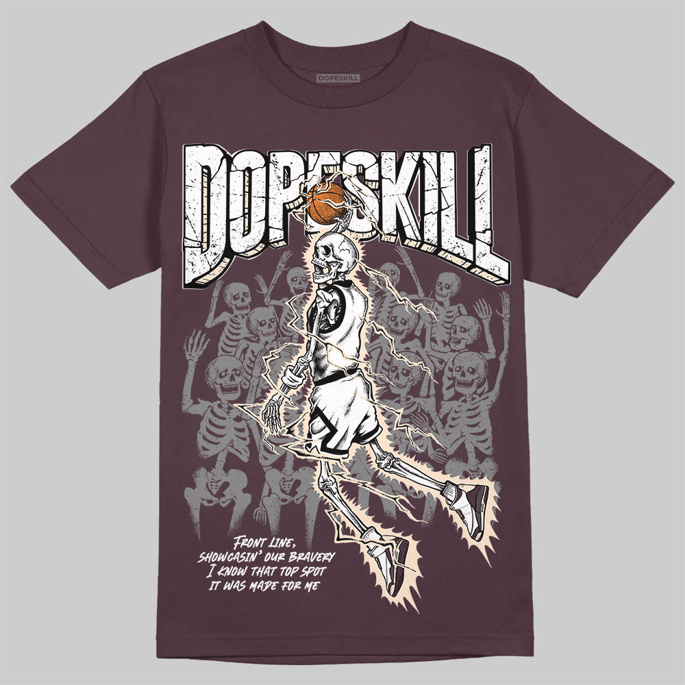 A Ma Maniére x Air Jordan 3 "Burgundy Crush" DopeSkill Maroon T-shirt Thunder Dunk Graphic Streetwear