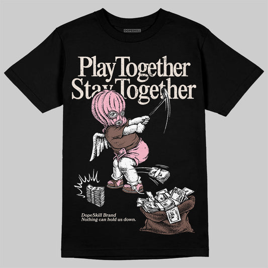 Adidas Campus 00s Dust Cargo Clear ‘Pink’ DopeSkill T-Shirt Play together, Stay together Graphic Streetwear - Black