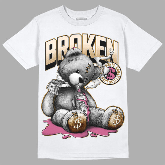 Dunk Low Just Do It “Bronzine/Playful Pink” DopeSkill T-Shirt Sick Bear Graphic Streetwear - White 