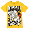 Jordan 4 Retro “Vivid Sulfur” DopeSkill Yellow T-shirt Sorry I've Been Trappin Graphic Streetwear 