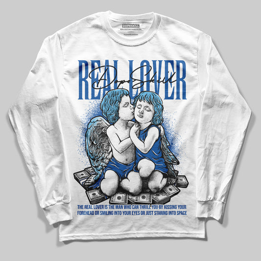 Jordan 12 “Blueberry” DopeSkill Long Sleeve T-Shirt Real Lover Graphic Streetwear - White